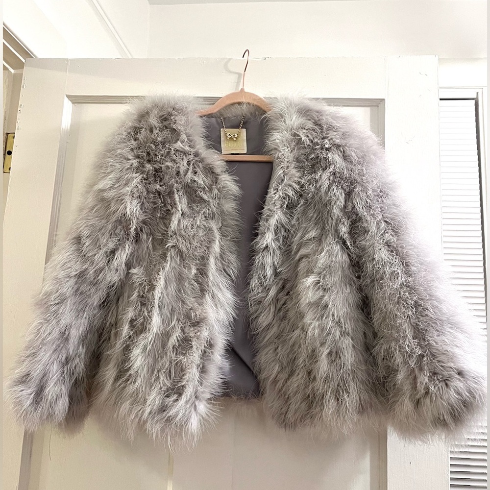 Pello Bello Gray Feather Jacket